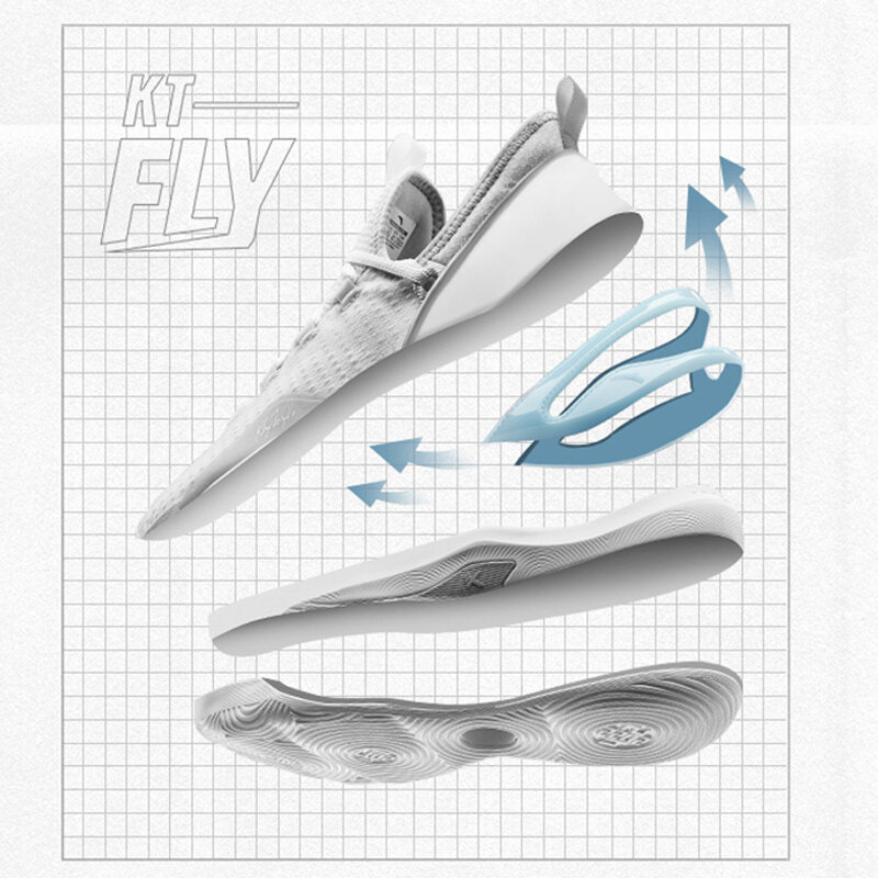 ANTA KT FLY รองเท้าบาสเก็ตบอลผู้ชาย Klay Thompson A-SHOCK รองเท้าบาสแท้ 812331606 Official Store - รูปที่ 2