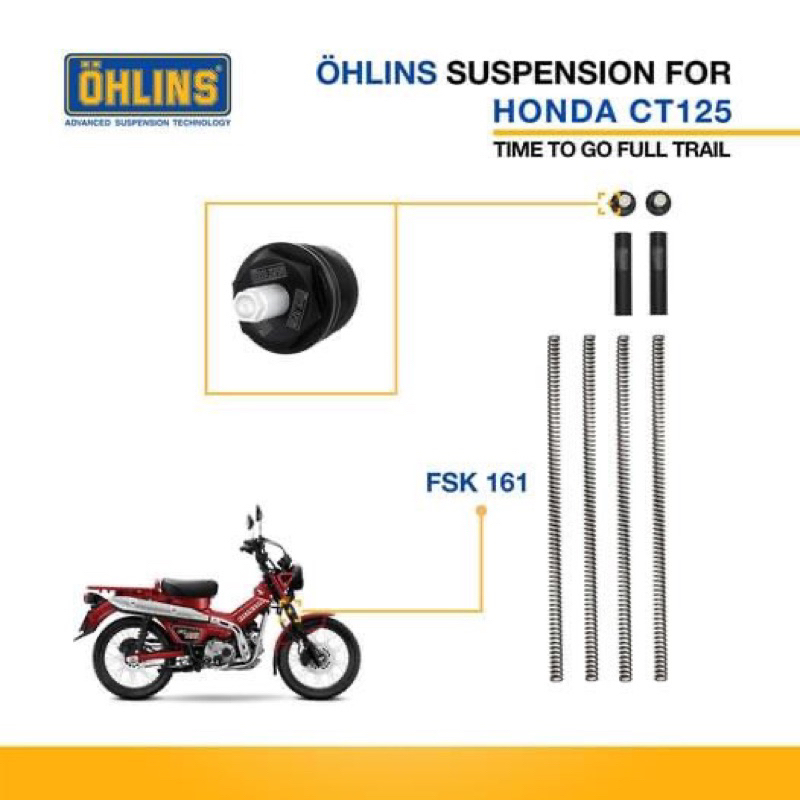สปริงโช๊คหน้า OHLINS FSK161 สำหรับ HONDA CT125/CT-125