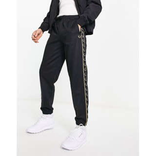 Fred Perry Taped Track Joggers in Black