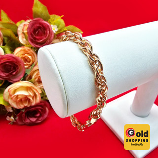 สร้อยข้อมือ 14K ลายเกลียวเชือก ตะขอก้ามปู ความยาว 8.5 นิ้ว ใส่ได้ทุกโอกาส งานสวยพร้อมส่ง