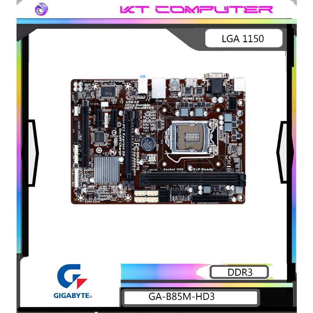 1150/MAINBOARD GIGABYTE GA-B85M-HD3/DDR3/GEN4