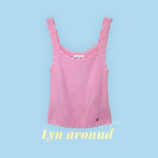 [New] Lyn around แท้💯 เสื้อไหมพรม สายเดียว (สีชมพู)