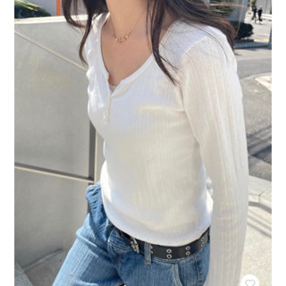 Brandy Melville Zelly Eyelet Long Sleeve Top