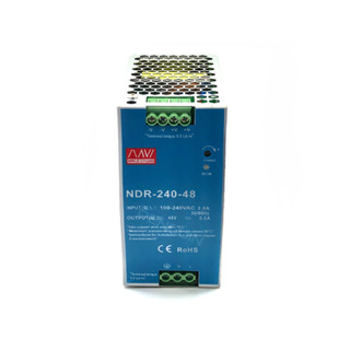 NDR-240-48 Din Rail Switching Power Supply 48V / 5A (240W) ประกัน 1 ปี