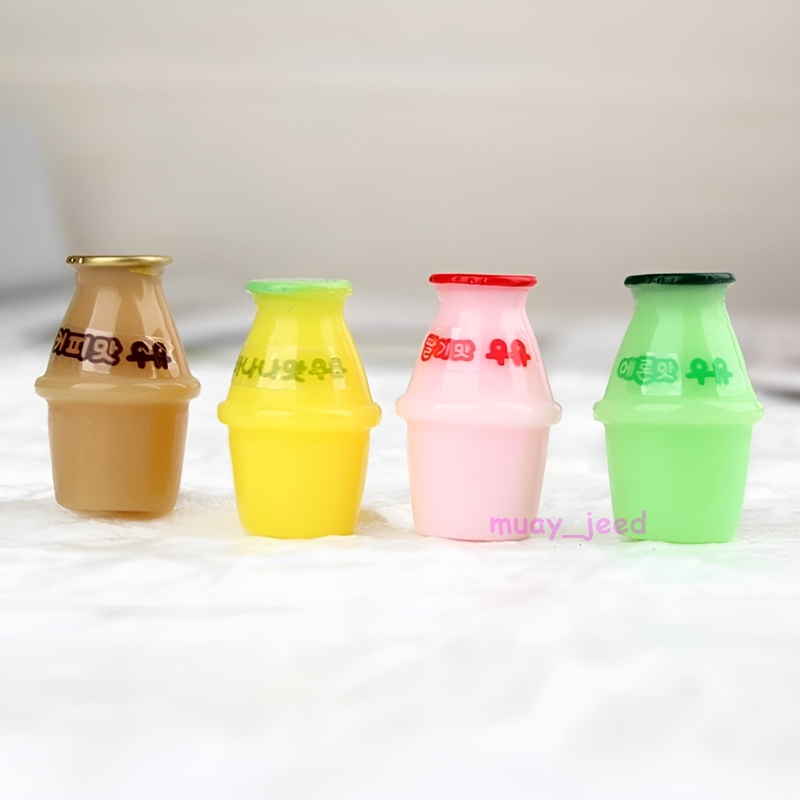 B107-A13 ของเล่นตุ๊กตา 4 ชิ้น ของจิ๋ว นมเปรี้ยว นมเกาหลี dollhouse