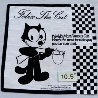 Felix the cat ผ้าเช็ดหน้า ฟิลิกส์เดอะแคท วินเทจ