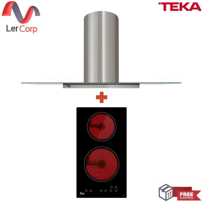 (TEKA) เครื่องดูดควันกระโจม LDD 90.2 + เตาไฟฟ้าแบบฝัง รุ่น VE 2 NK