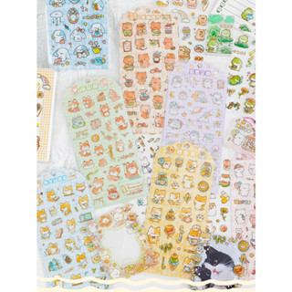 (พร้อมส่งร้านไทย) สติกเกอร์ ไดคัท เคลือบทอง คละลาย