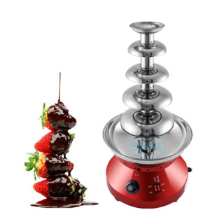 เครื่องทําช็อกโกแลตฟองดูว์ Chocolate Fondue Fountain น้ำพุช็อกโกแลต5 ชั้น