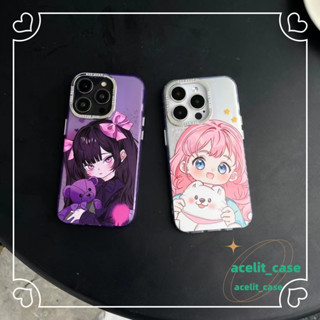 ❤️ส่งของขวัญ❤️ เคสไอโฟน 11 12 13 14 Pro Max การ์ตูน สไตล์คู่รัก แฟชั่น ความนิยม สาวน่ารักหัวใจ Case for iPhone สไตล์วรรณ