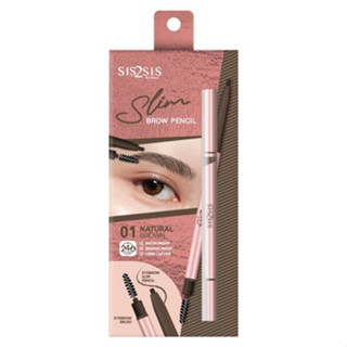 SIS2SIS Slim Brow Pencil ซิสทูซิส สลิม บราว เพนซิล 01 Natural Brown / 02 Copper Brown