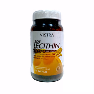 vistra lecithin 1200mg 90s วิสทร้า เลซิตินจากถั่วเหลืองผสมวิตามินอี 4406 Exp.29/01/26