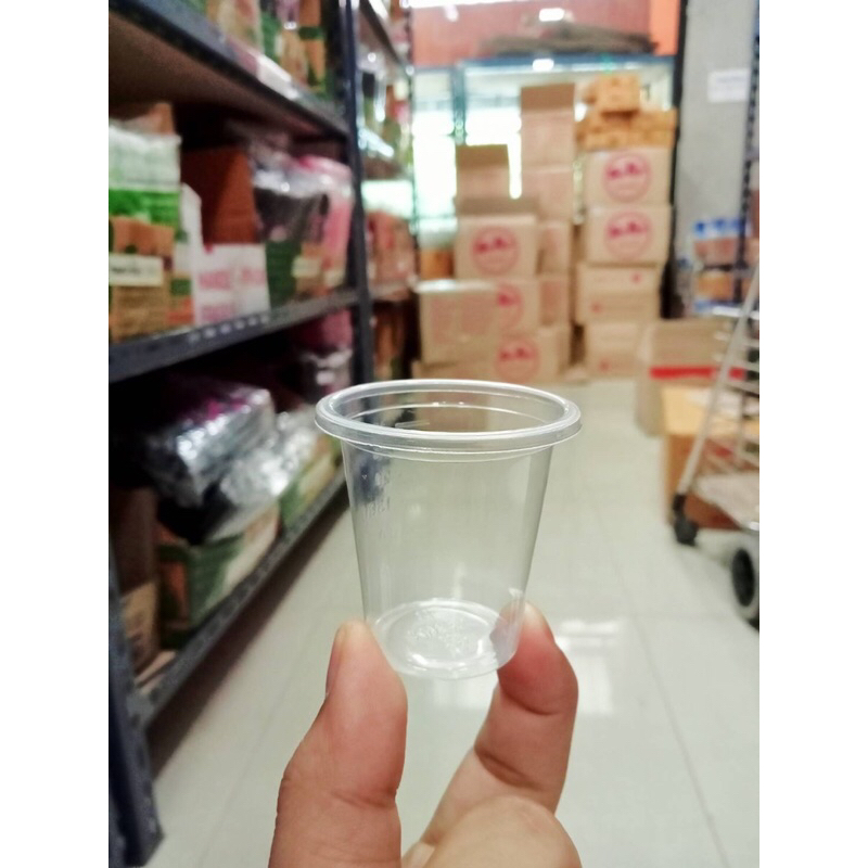 ถ้วยชิม/แก้วชิม พลาสติก 30ซีซี (1oz) มีขีดบอกระดับ แถวละ 100 ใบ