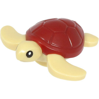 [ Animal ]  ชิ้นส่วนเลโก้ Lego Part Sea Turtle with Black Eyes and Dark Red Shell Pattern (67040pb02) ราคา/ชิ้น