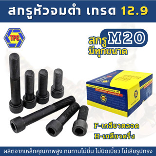 สกรูหัวจมดำ M20  ยาว 40 - 240mm