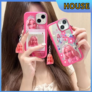 💲คูปองเคลม💲เคสไอโ case for iphone 11 12 เจ้าหญิงบาร์บี้ เพิ่มจี้ เคส 14 13 12 11 pro max ทนทานและป้องกันการตกกระแทก