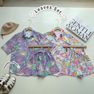 ♡Leaves set.♡เซทเสื้อ+กางเกงขาสั้น