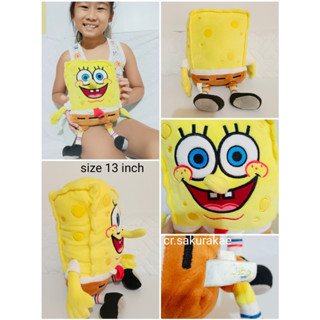 (พร้อมส่ง) ตุ๊กตาสปอนบ๊อบมือสอง Spongebob  ตุ๊กตาลิขสิทธิ์แท้  ตุ๊กตาผ้า