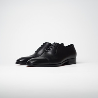 Julietta Oxford Captoe Shoe Black (Square Toe)