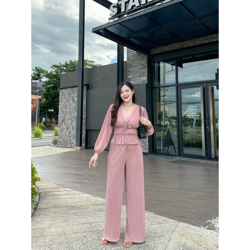 ชุดเซท ZARA PLEATED SET ✨🤍 ชุดเข้าเซ็ทผ้าพลีท