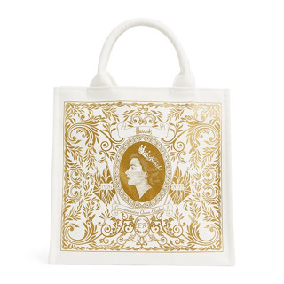 Harrods รุ่น Small Cotton Elizabeth II Commemorative Tote Bag**พร้อมส่ง