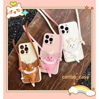 🎁ส่งของขวัญ🎁เคสไอโฟน สำหรับ 11 14 for iPhone Case 13 12 Pro Max น่าสนใจ เชือกเส้นเล็ก กันกระแทก เคสนิ่ม เคสโทรศัพท์