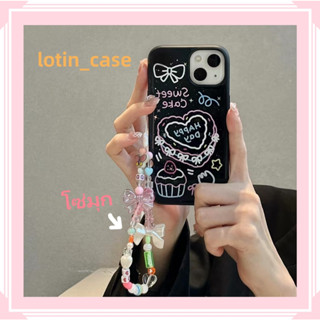 🎁ส่งของขวัญ🎁เคสไอโฟน สำหรับ 11 13 for iPhone Case 14 12 Pro Max น่าสนใจ การ์ตูน โซ่มุก กันกระแทก ปกป้อง เคสโทรศัพท์