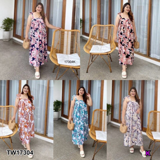 TW17304 Dress #Bigsize เดรสสายเดี่ยว