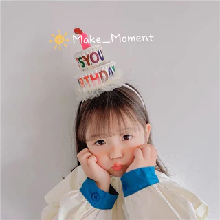 (ร้านไทย ส่งไว ส่งทุกวัน) คาดผมเค้กวันเกิด หมวกวันเกิด ที่คาดผม happy birthday