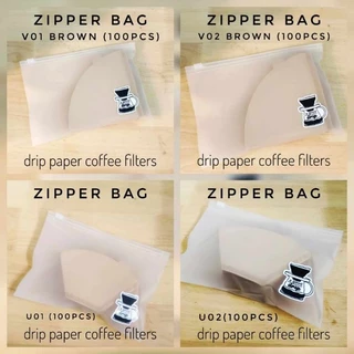 ร้านคนไทย​ ส่งไว​ กระดาษกรองกาแฟดริป​ 100แผ่น​ ถุง​ ZIP PACK Coffee Filter Paper​ a good roastery​ ถูกดี​ดอทคอม​