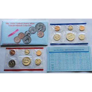 ชุดเหรียญ USA D&amp;P Mint Set 12  เหรียญ ปี 1994