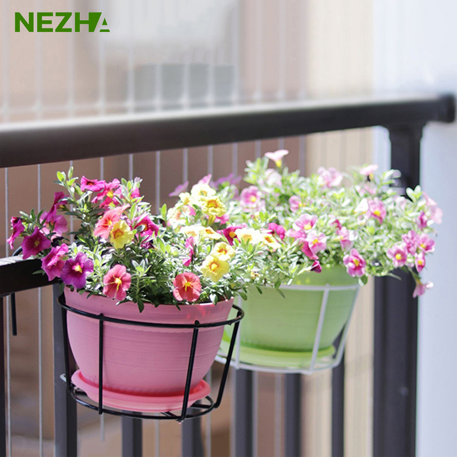 Nezha กระถางต้นไม้แขวนผนัง กระถางดอกไม้ ชั้นวางเหล็กวางกระถางดอกไม้ ของตกแต่งสวน มี 2ขนาด 15ซม 20ซม