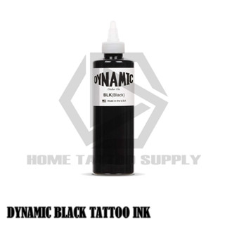 DYNAMIC INK  BLACK BLK สีสักไดนามิก สีดำไดนามิก ใช้สำหรับเดินเส้นไล่เฉดเงา