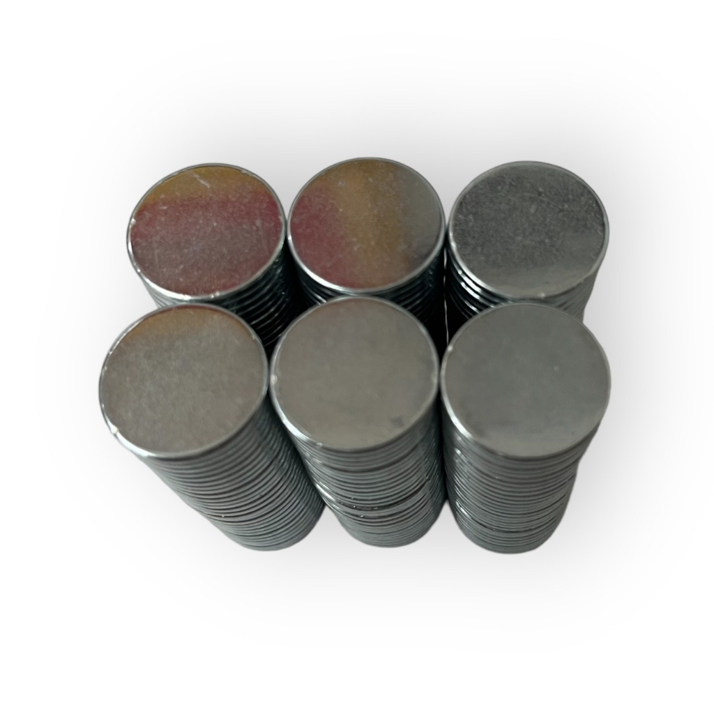 ปลีก/ส่ง (2ชิ้น) แม่เหล็กซ่อนแบนกลม 20x2mm. (MN0001)
