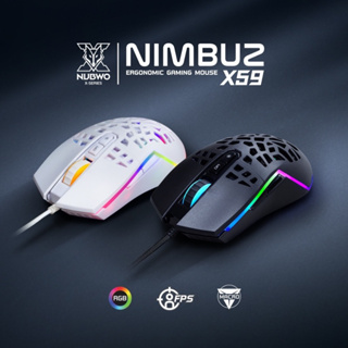 Nubwo X59 MACRO Mouse เมาส์เกมมิ่ง มีไฟ RGB ปรับ DPI ได้ ของแท้รับประกัน 2 ปี