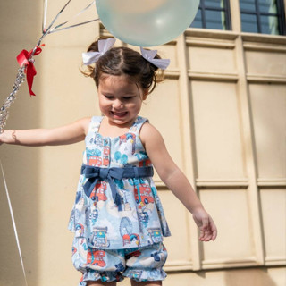 LONDON CELEBRATION 03: Big Bow Top &amp; Ruffle Shorts เสื้อ กางเกง ชุดเดรส ชุดกระโปรง เสื้อผ้าแฟชั่นสำหรับเด็ก