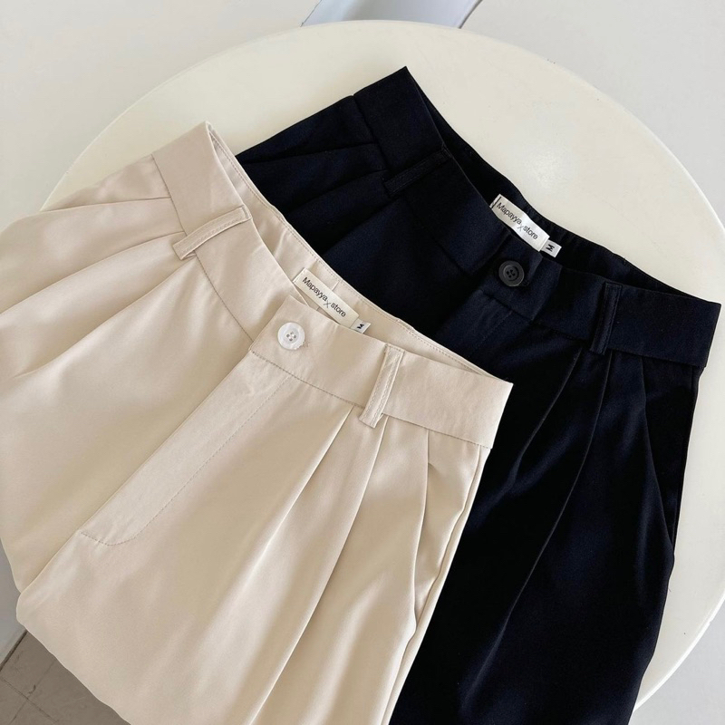 Mapayyaxstore : Lily pants ผ้าพริ้วมีน้ำหนัก ขากระบอกใหญ่ทรงสวยมาก