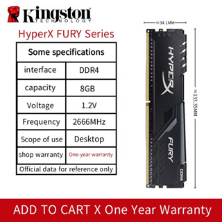 Kingston HyperX FURY Desktop DDR4 RAM 4GB 8GB 16GB 2133Mhz 2400Mhz 2666Mhz 3200Mhz DIMM Game