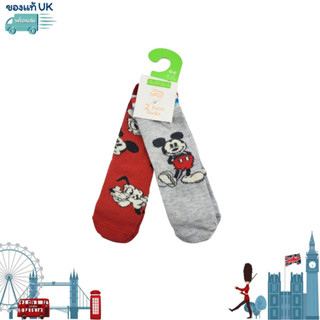 (พร้อมส่ง 6M-3Y) ถุงเท้ามิกกี้เมาส์ B1 แพ็ค 2คู่ Mickey Sock by jrqkidstore
