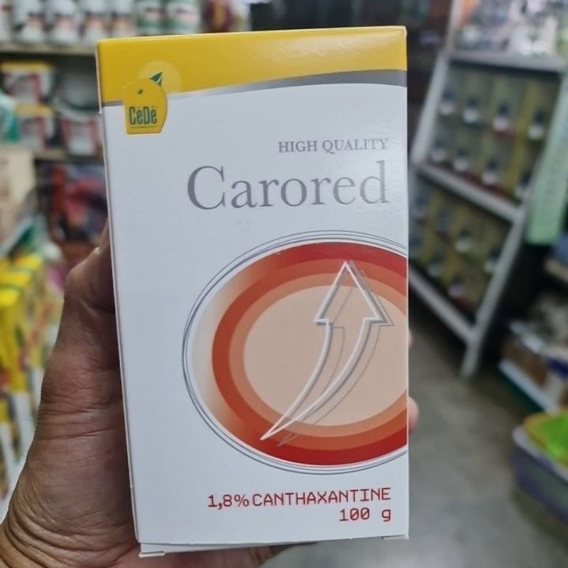 CeDe Carored อาหารเสริมเร่ง และบำรุงเฉดสีแดงของนก (100g.)