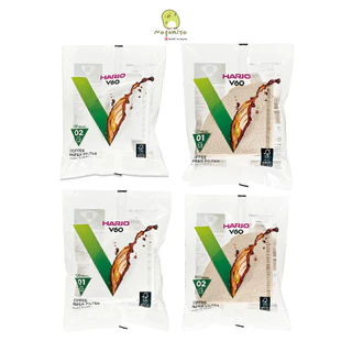 Hario v60 01, 02, 03 paper filter 100แผ่น กระดาษกรอง กระดาษดริปกาแฟ กาแฟดริป ฟิลเตอร์ดริปกาแฟ