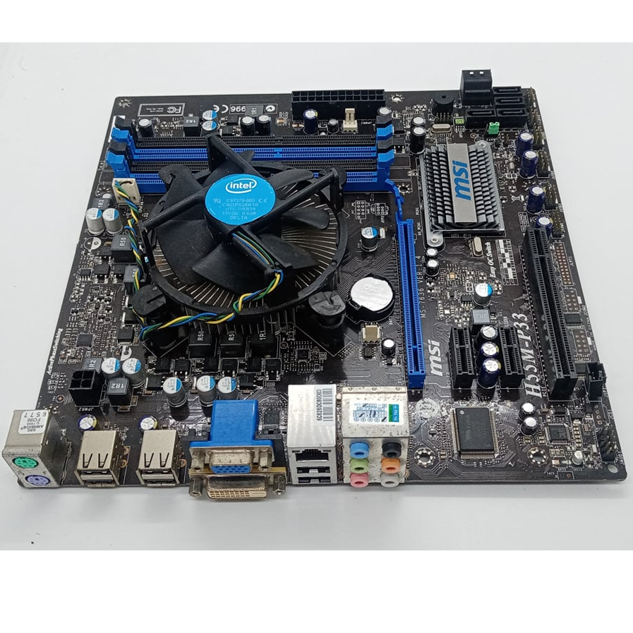 เมนบอร์ด 1156 MSI H55M-P33 + CPU Core i3 + ฮีทซิงค์