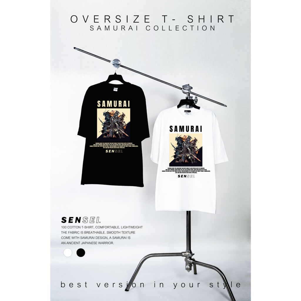 🌈ใส่โค้ดSENSEI20Pลด20%✨เสื้อยืดแขนสั้นOVERSIZE SENSEI SAMURAI V.3 #5