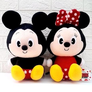 ตุ๊กตามิกกี้เม้าส์ มินนี่เม้าส์  Mickey Mouse Minnie Mouse 12"นั่ง ลิขสิทธิ์แท้