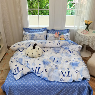 ส่งฟรี! ชุดผ้าปูที่นอน+ผ้านวมครบเซ็ต 6 ชิ้น “ลายหลุยส์วิตตอง” Louis Vuitton Beddings