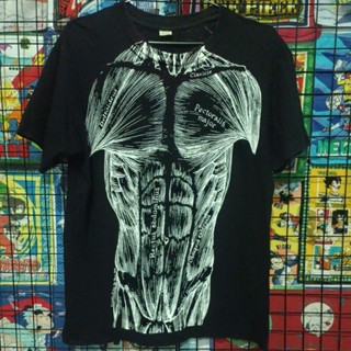 เสื้อยืดมือสอง Vintage Usa 1977 Anatomy กล้ามเนื้อมนุษย์ Size L.อก22/ยาว29