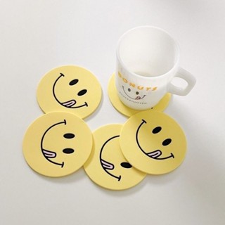 พร้อมส่ง🛒 🇰🇷Knotted coaster (smile)🇰🇷 ที่รองแก้วซิลิโคน