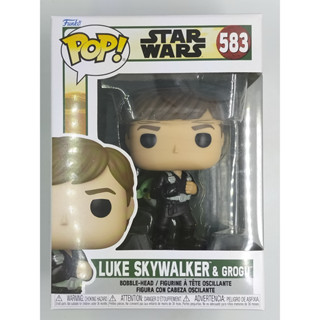 Funko Pop Star Wars The Book of Boba Fett -  Luke Skywalker with Grogu #583