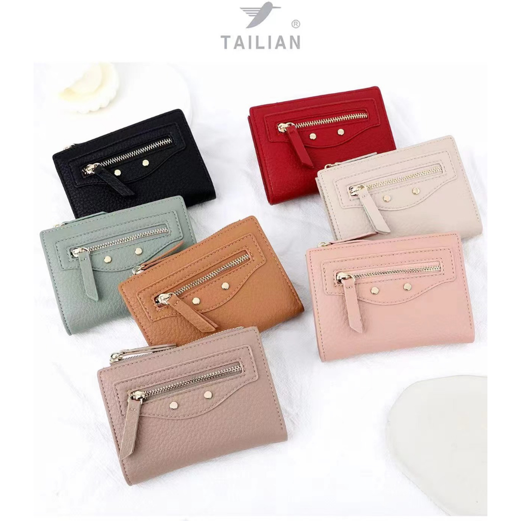 พร้อมส่ง!กระเป๋าสตางค์ CLASSIC&MODERN กระเป๋าสตางค์ผู้หญิงใบสั้น 2พับ ใส่บัตร ใส่เหรียญ แบบพับ ดีไซด์สวยงาม2602-319