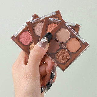 พาเลตอายแชโดว์ 4 สี น้ำมัน สีสวย ติดทน4 color eyeshadow palette, long lasting color oil- Y5158